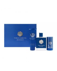 VINCE CAMUTO POUR HOMME 3.4 EDT SP + 3.0 AS/B + 3.0 S/G for Mens