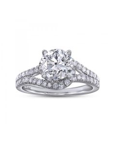 14K WG 1.75 TCW/53 CVD ENGAGEMENT RING