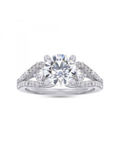 14K WG 1.75 TCW/47 CVD ENGAGEMENT RING