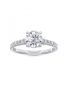 14K WG 1.40 TCW/21 CVD ENGAGEMENT RING