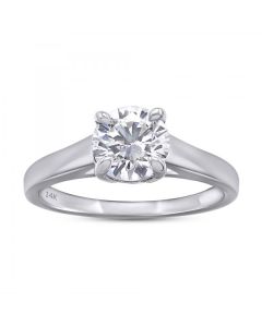 14K WG 1.02 CT/1CVD ROUND SOLITARE 