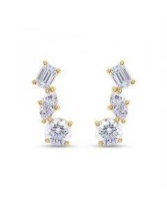 14KY EARRING 1.05CT .50CT .40CT 