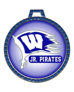 Insert Series - 2~~~ Insert Medal - Blue Jewel - Football
