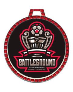 Insert Series - 2~~~ Insert Medal - Red Jewel - Soccer