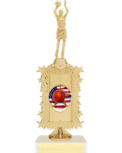 Basketball Trophy - Riser Series with Custom Logo