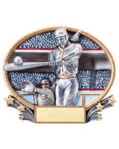 3D POPOUT OVAL RESIN SERIES - SOFTBALL