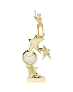 Baseball Trophy Star with Spinning Ball