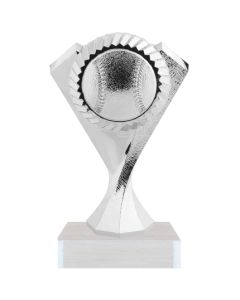 Silver Baseball Podium Trophy
