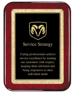 Custom Engraved Rosewood Plaques
