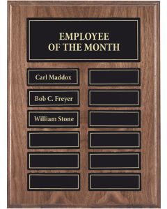 Walnut Pocket Perpetual Plaque Series - Black