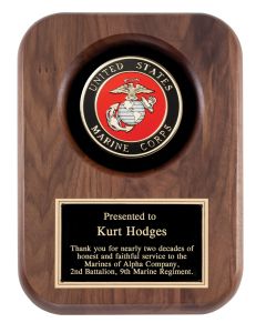 Wood Military Plaque-Marine Corps