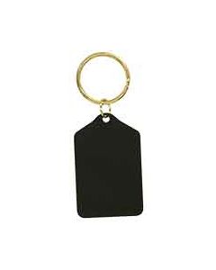 LASERABLE BLACK BRASS KEY RINGS - KEYCHAIN