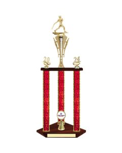 Baseball Trophy - 31~~~ 3-Post with Custom Logo - Little League