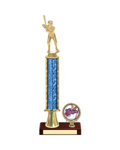Baseball Trophy - 15.5~~~ One-Post with Logo - Little League
