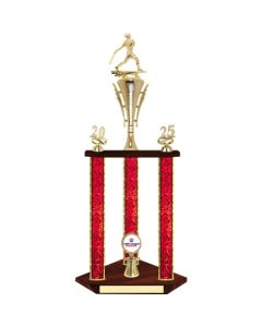 Baseball Trophy - 29~~~ 3-Post with Custom Logo