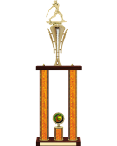 Baseball Trophy - 24~~~ Two Post with Team Logo