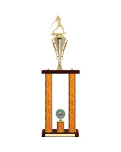 Baseball Trophy - 24~~~ Two Post with Team Logo - Little League
