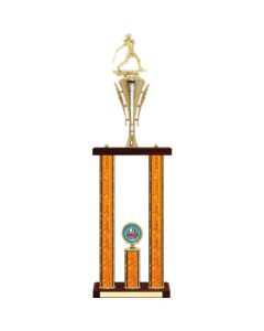 Baseball Trophy - 26~~~ Two Post and Custom Logo - Little League