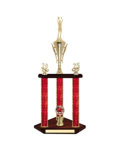 Basketball Trophy - 27~~~ 3-Post with Custom Logo