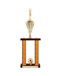 Basketball Trophy - Two Post with Custom Logo