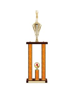 Basketball Trophy - 26~~~ Two columns and raised logo