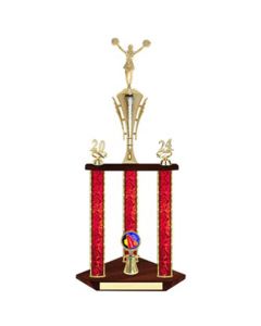 Cheer Trophy - 27~~~ 3-Post with Custom Logo