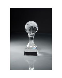 CLEAR CRYSTAL AWARD - GLOBE