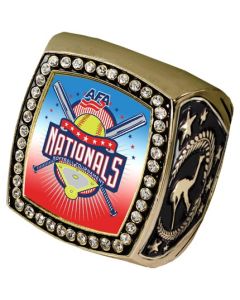 Epic Ring Softball - Clear Gems - Gold