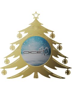 Gold Christmas Tree Holiday Ornament