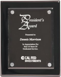 Black Piano Finish Floating Plaque Series -  Acrylic