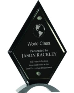 PIANO FINISH FLOATING GLASS STANDUP