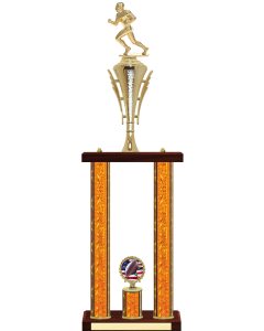 Two Post Football Trophy with Custom Logo