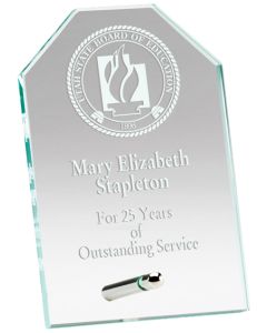 GLASS PIN AWARD - CLEAR OCTO
