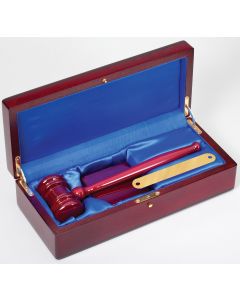 DELUXE GAVEL PRESENTATION SET - ROSEWOOD