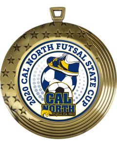 Stars & Stripes Insert Medal - Football