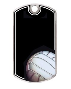 LASER ENGRAVED BLACK BEAUTY DOG TAG - VOLLEYBALL