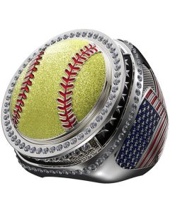 Legacy Spinner Ring - Silver - Softball