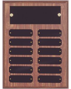 Walnut Finish Perpetual Plaque