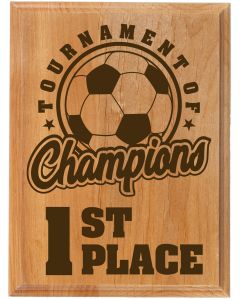 Custom Logo Laser Plaque - Football