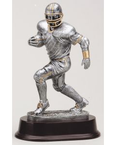 Football Statue - Antique Action Series - Silver