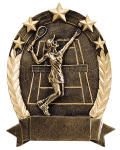 5 Star Oval Tennis Resin Award