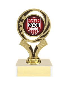 AYSO Trophy with Logo Insert - Figure Series - Circle