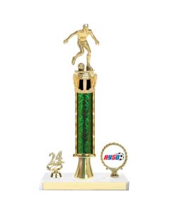 Soccer Trophy - Single Post with Insert and Year - AYSO