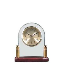 GLASS CLOCKS WITH METAL AND ROSEWOOD PIANO FINISH WOOD