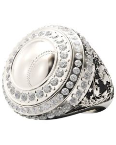 World Class Little League Ring - Clear Gems - Silver