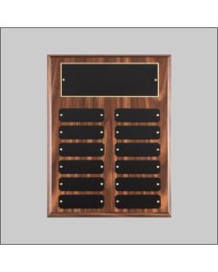 Walnut Finish Perpetual Plaque