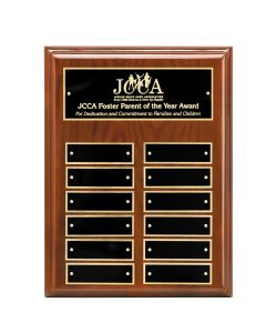 Walnut Piano Finish Plaque Series - Perpetual