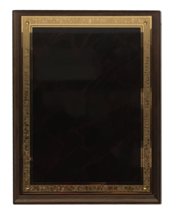LASER DARK GREEN MARBLE WALNUT PLAQUE