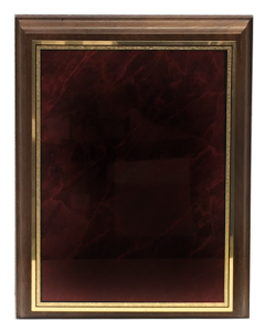 PLAQUE AWARD - WALNUT AND MARBLE SQUARE