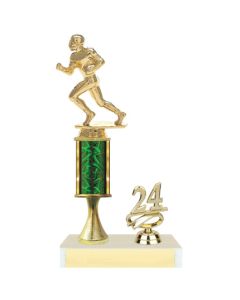 Football Trophy with Single Column and Year